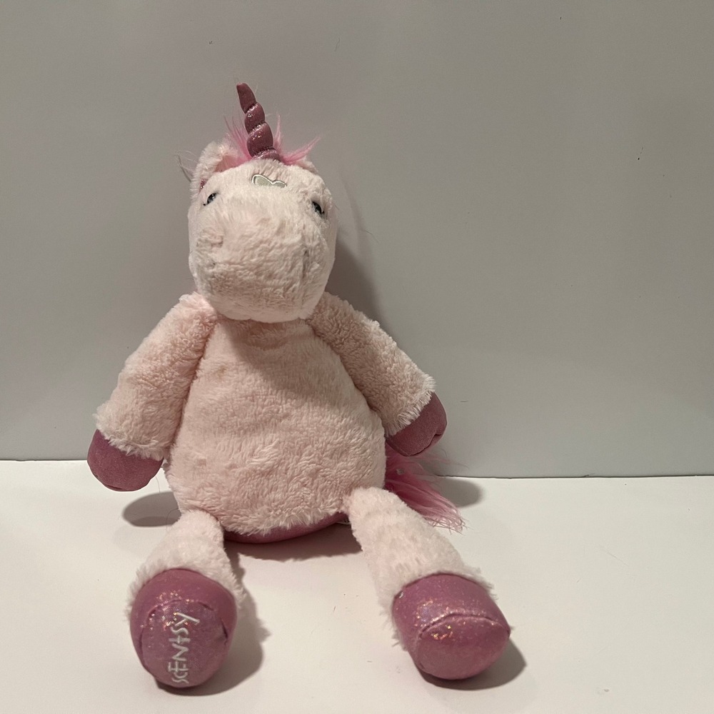 Scentsy Buddy Calypso the Unicorn Pink Plush Shimmer Hooves w Minnie Scent Pak